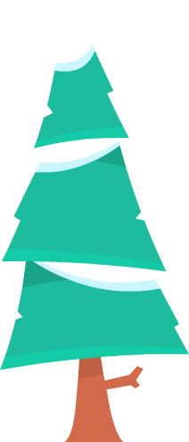 Snow pine tree